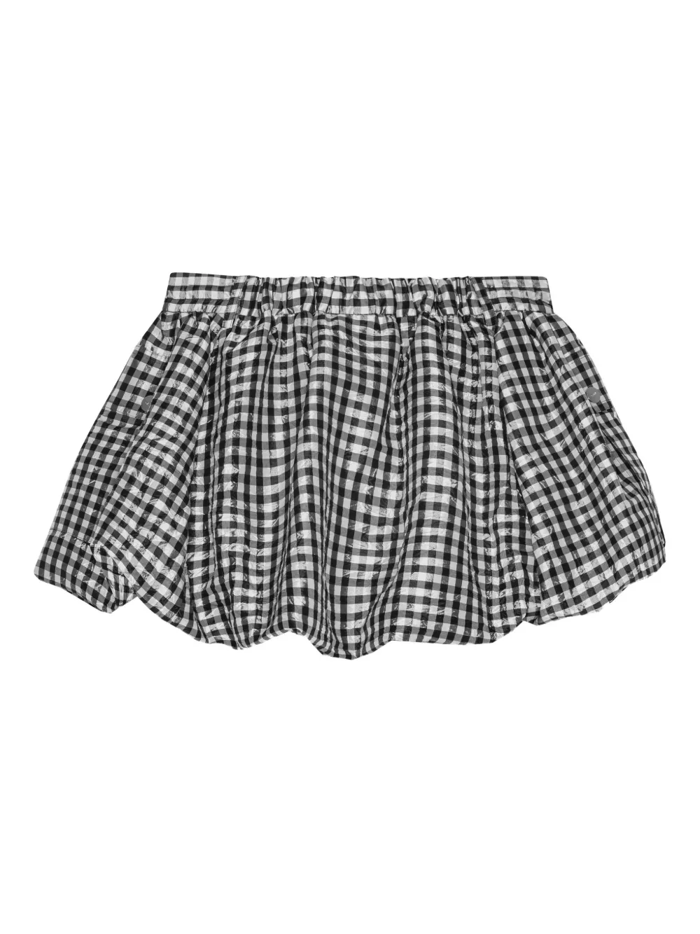 GANNI チェック スカート | ブラック | FARFETCH JP