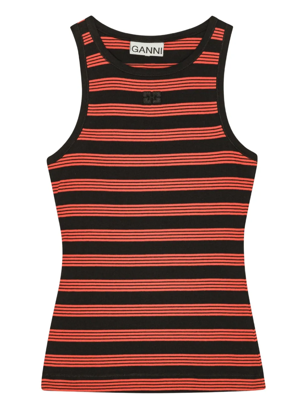GANNI Gestreepte tanktop Oranje