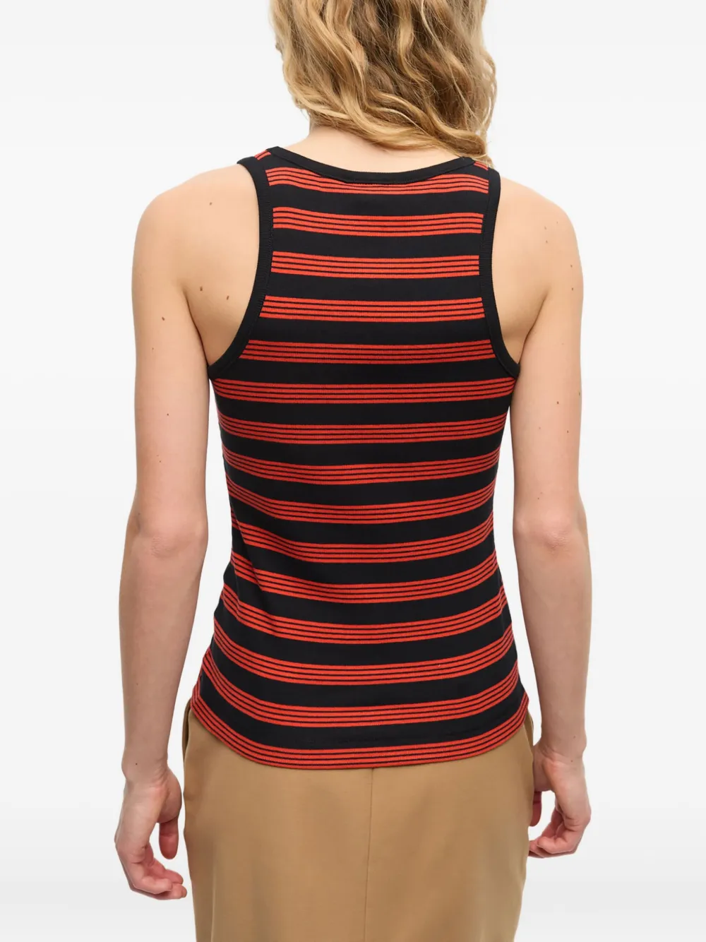 GANNI Gestreepte tanktop Oranje