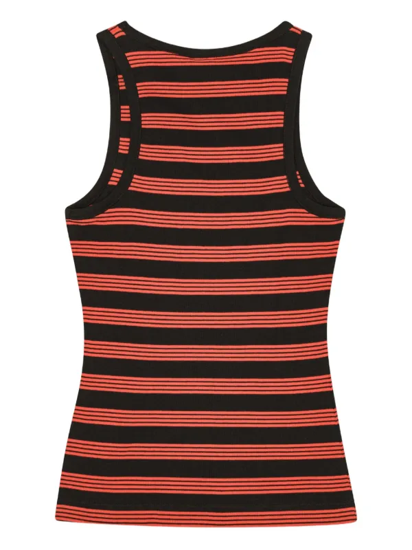 GANNI Striped Tank Top | Orange | FARFETCH