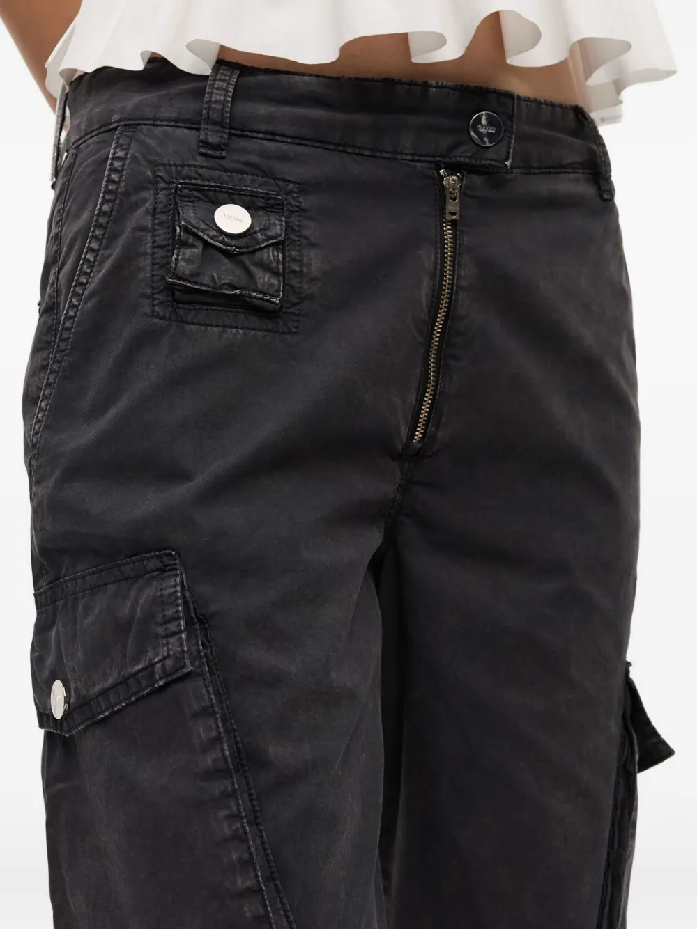 GANNI Cargo broek Zwart