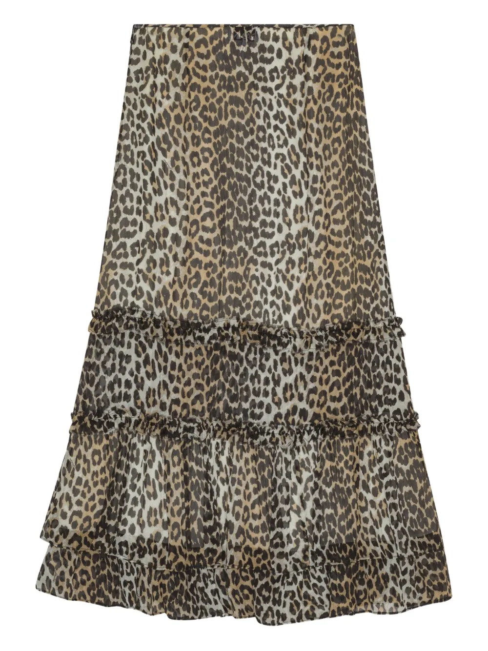 GANNI Rok met luipaardprint Beige
