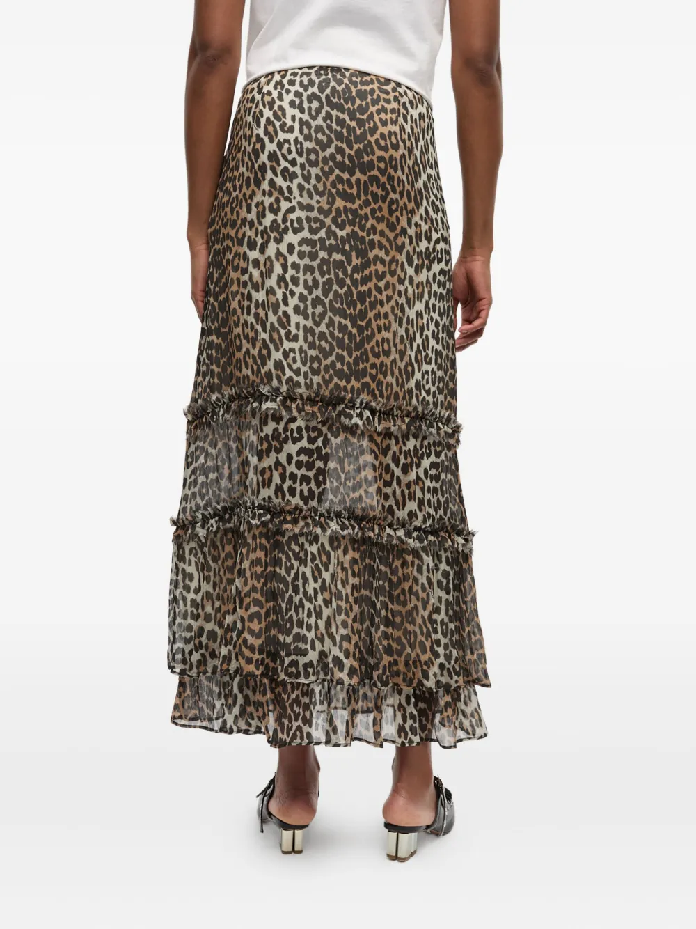 GANNI Rok met luipaardprint Beige