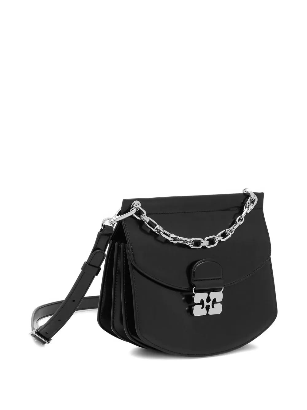 GANNI Crossbodytas met logoplakkaat Zwart