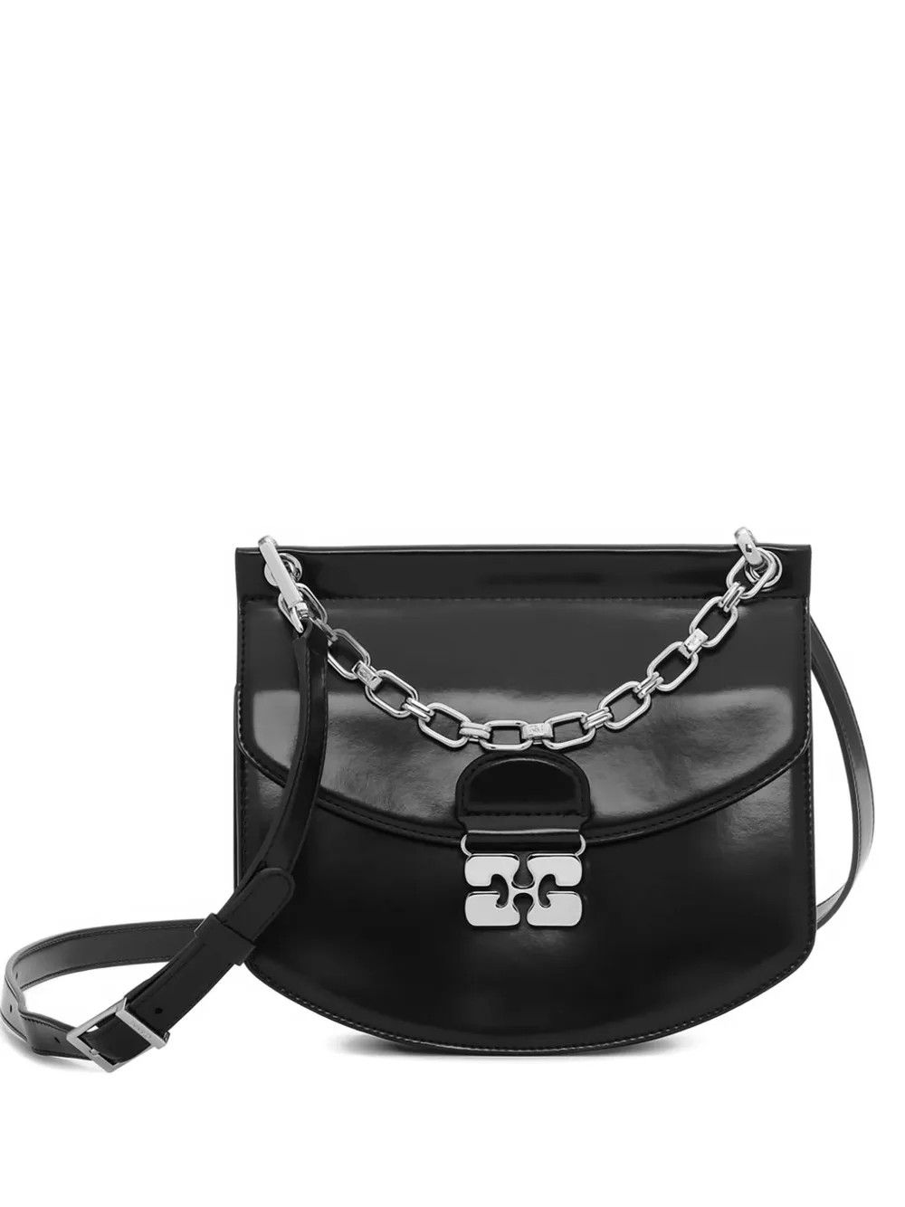 GANNI Crossbodytas met logoplakkaat Zwart