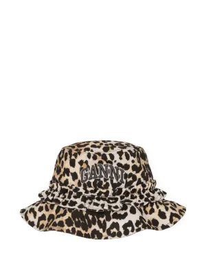 GANNI レオパード キャップ | ニュートラル | FARFETCH JP