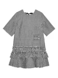 GANNI gingham-print dress - Black