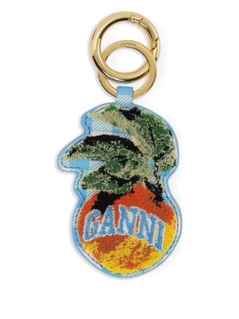 GANNI llavero con logo