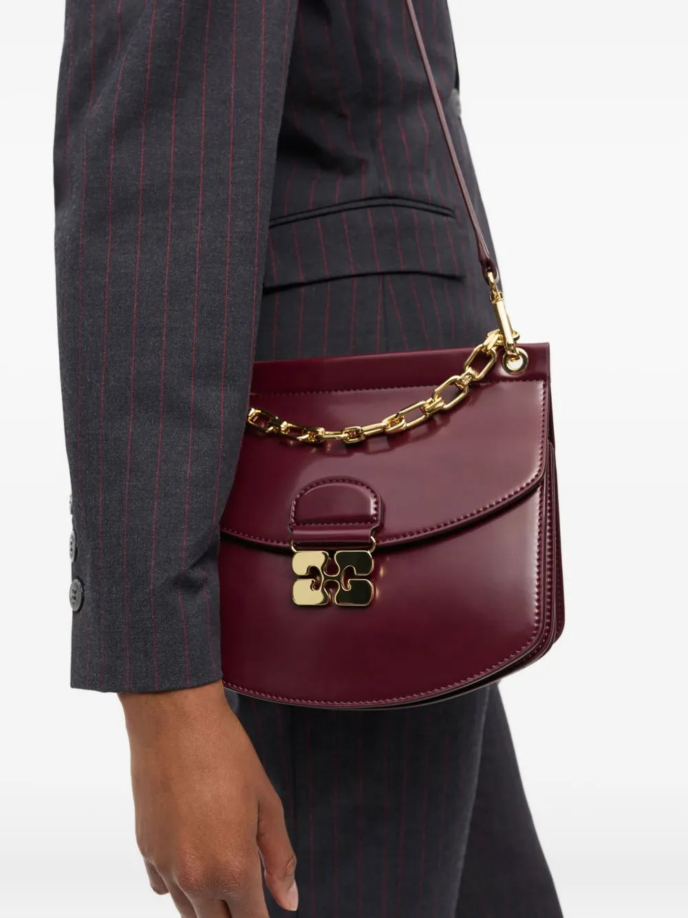 GANNI Apo-G crossbodytas Rood