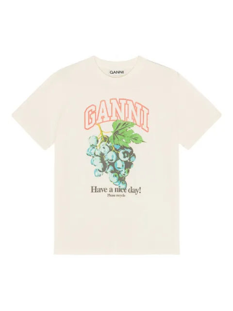 GANNI Camiseta com estampa gráfica