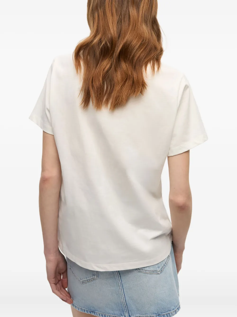 GANNI T-shirt met grafische print Wit