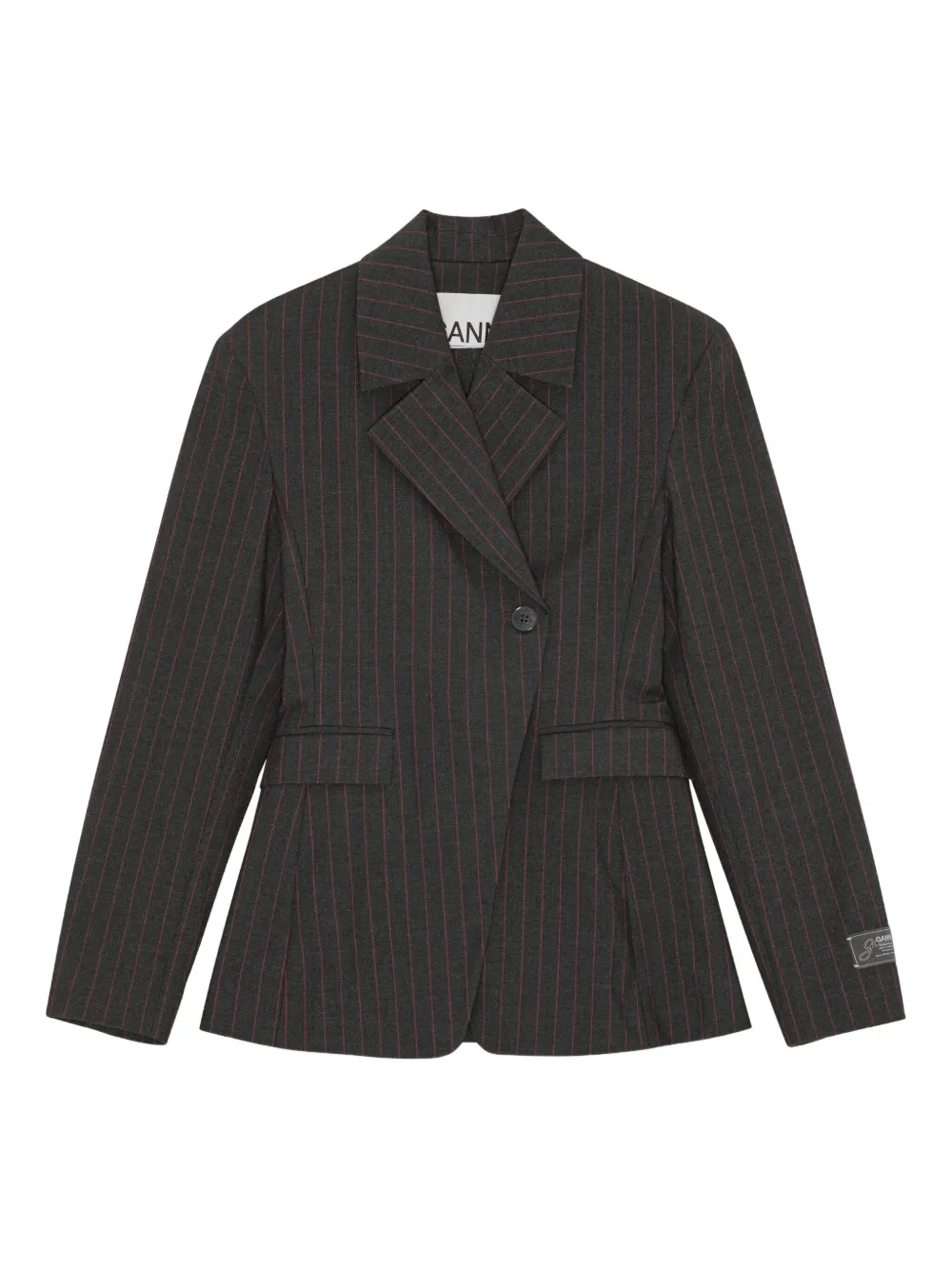 GANNI Asymmetrische blazer Zwart