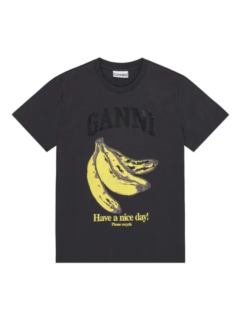 GANNI playera con bananas estampadas