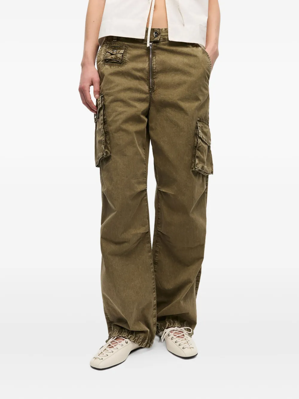 GANNI Cargo broek Groen