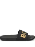 BOSS logo-print slides - Black