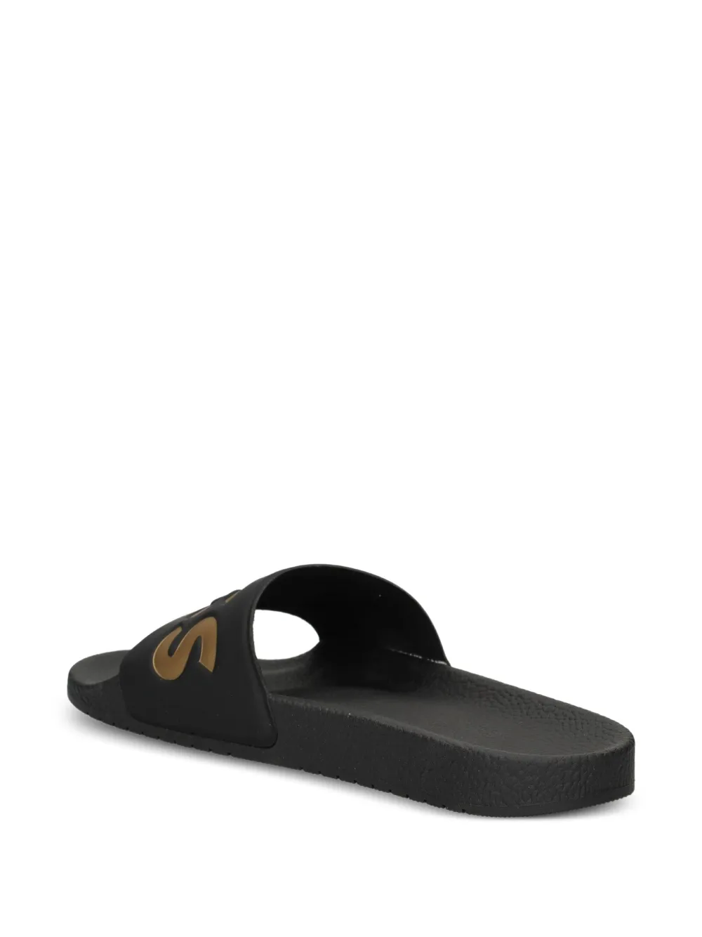 BOSS logo-print slides Black