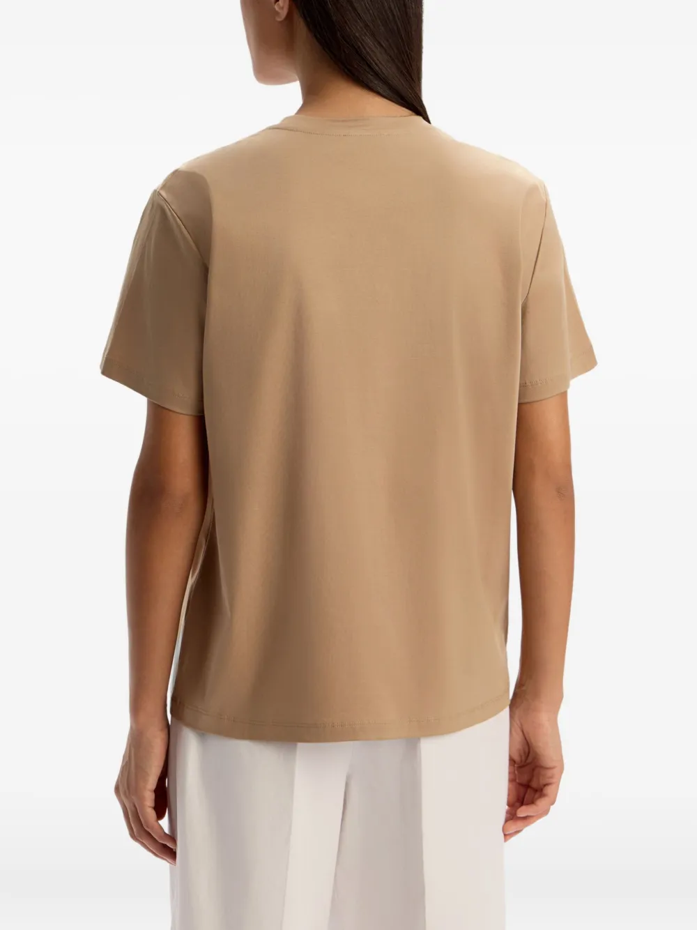 12 STOREEZ Katoenen T-shirt Beige