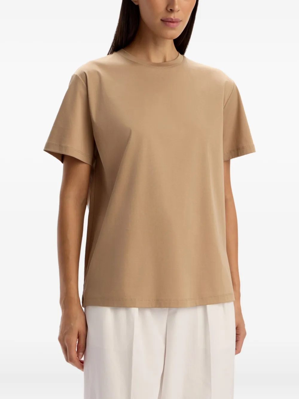 12 STOREEZ Katoenen T-shirt Beige