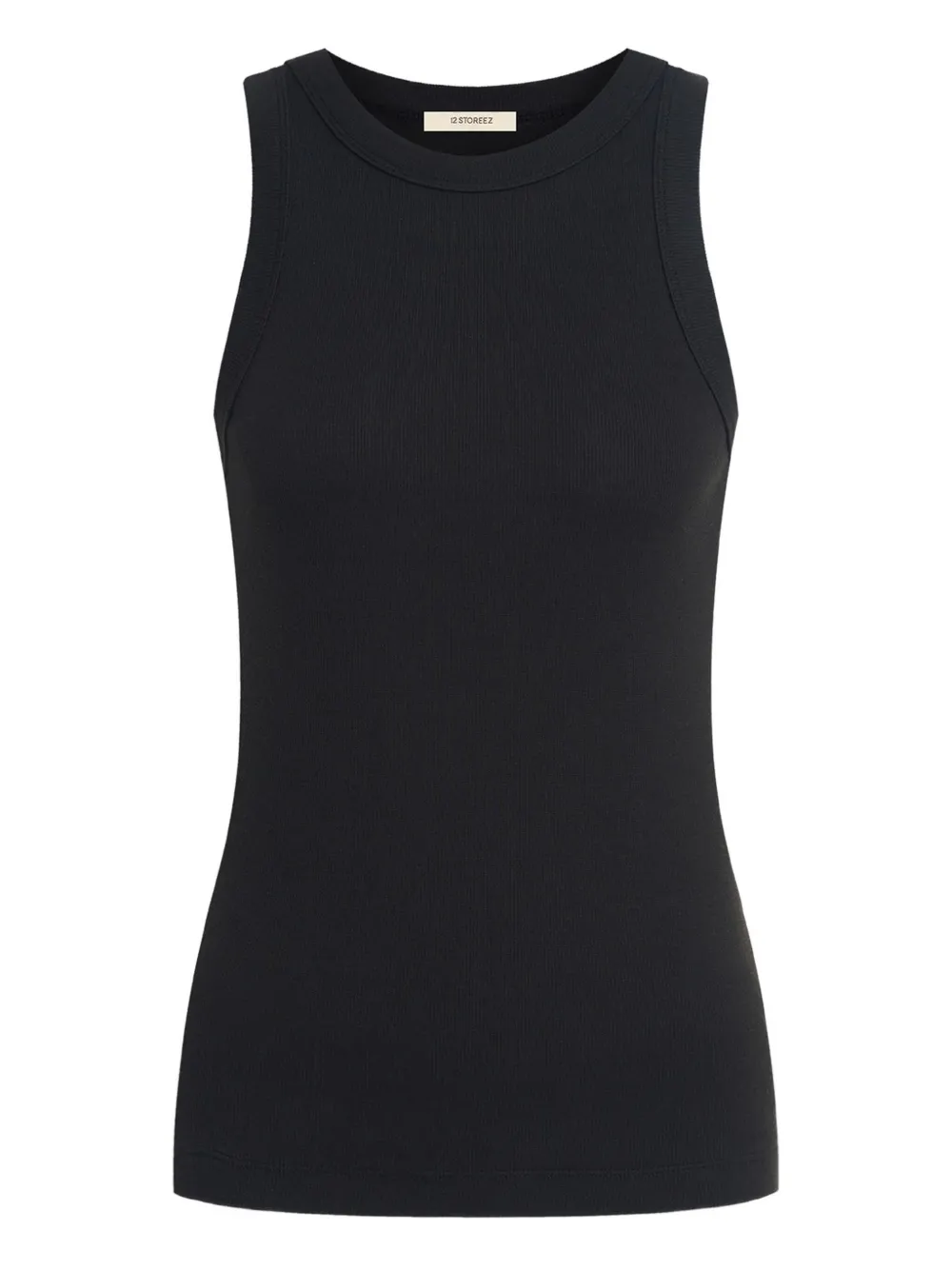 12 STOREEZ camiseta con cuello redondo | negro | Image 1
