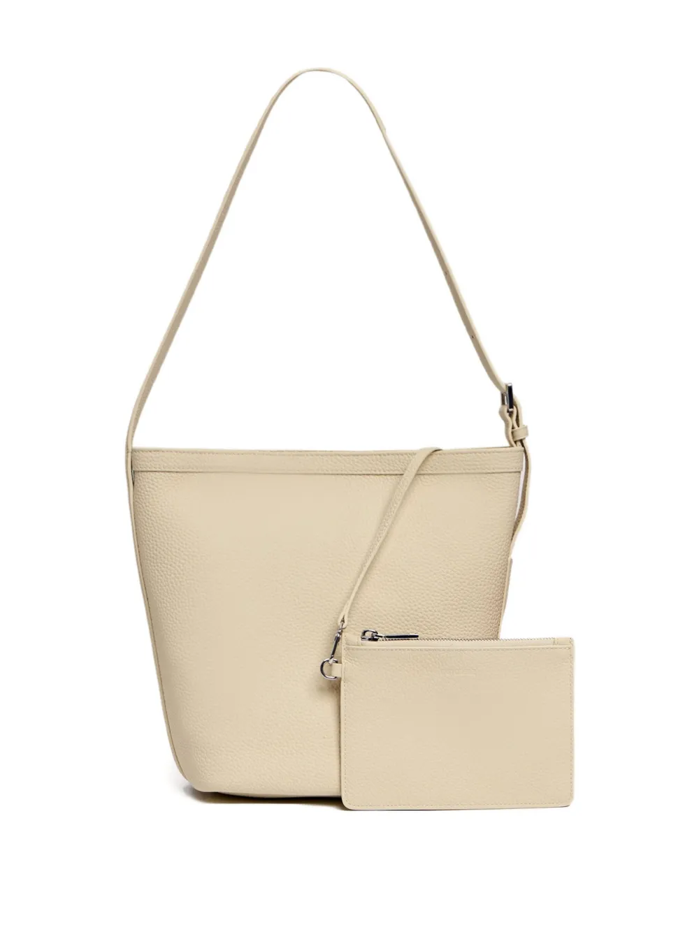 12 STOREEZ Leren bucket-tas Wit