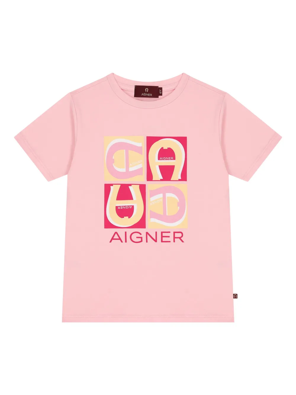 Aigner Kids T-shirt met logoprint Roze