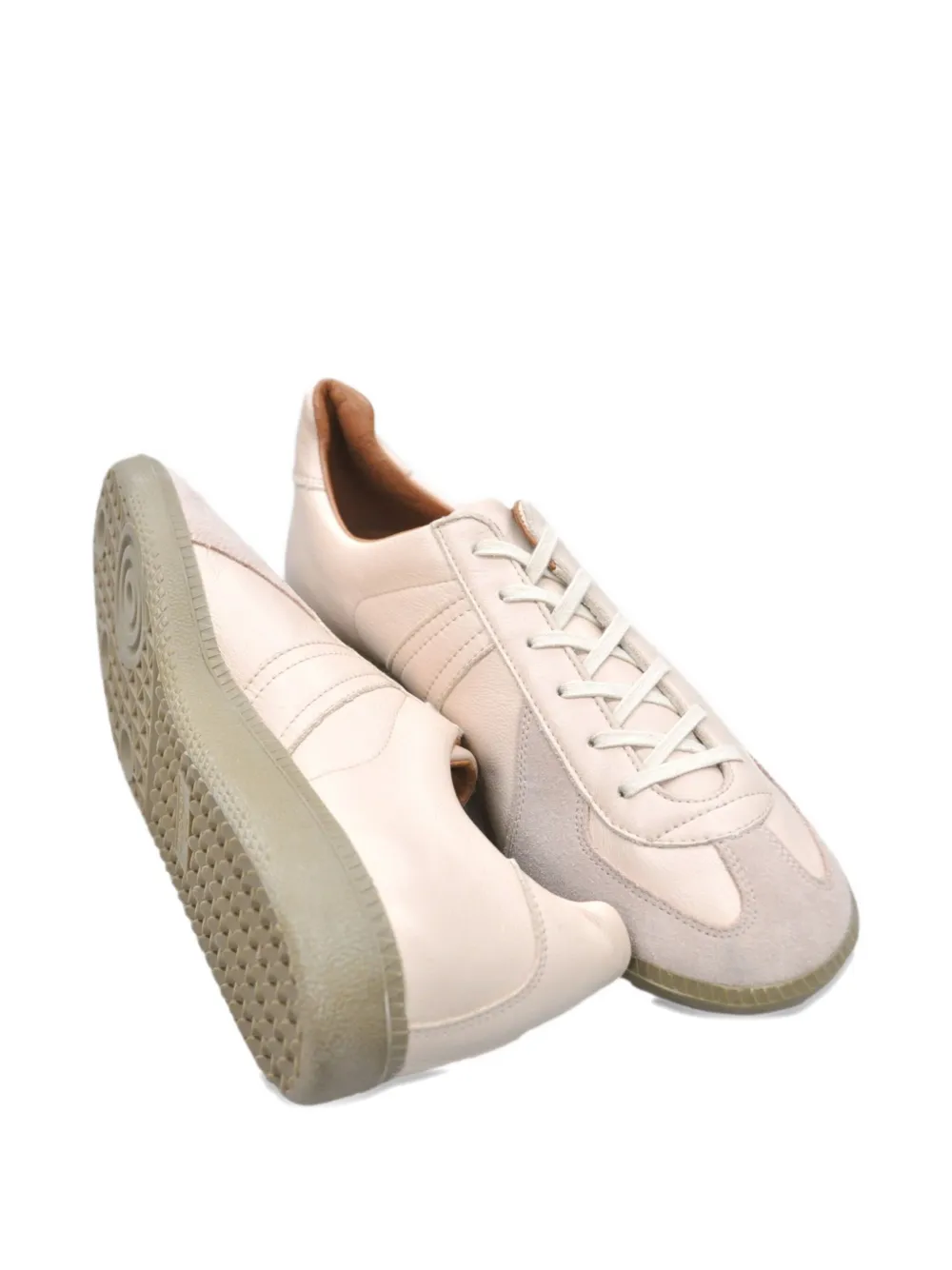 Reproduction of Found German Military suède sneakers met vlakken Beige