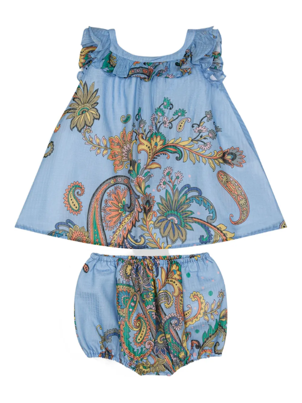 ETRO KIDS Katoenen top en shorts Beige
