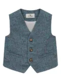 ETRO KIDS cotton-linen waistcoat - Blue