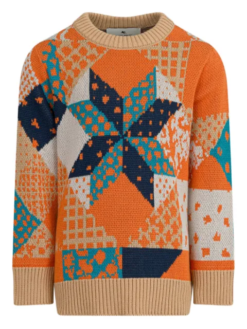 ETRO KIDS patchwork cotton jumper