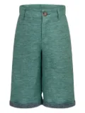 ETRO KIDS linen-cotton shorts - Green