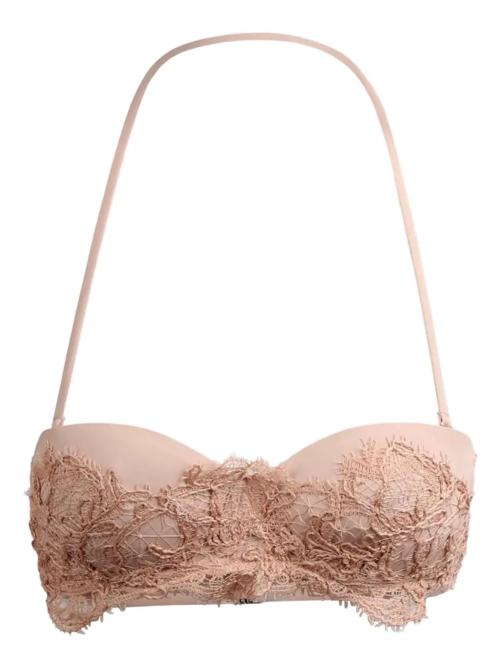 Ermanno Scervino lace-trimmed bandeau bikini top | Neutrals | Image 1