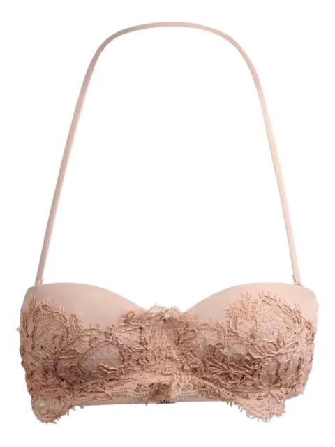 Ermanno Scervino lace-trimmed bandeau bikini top
