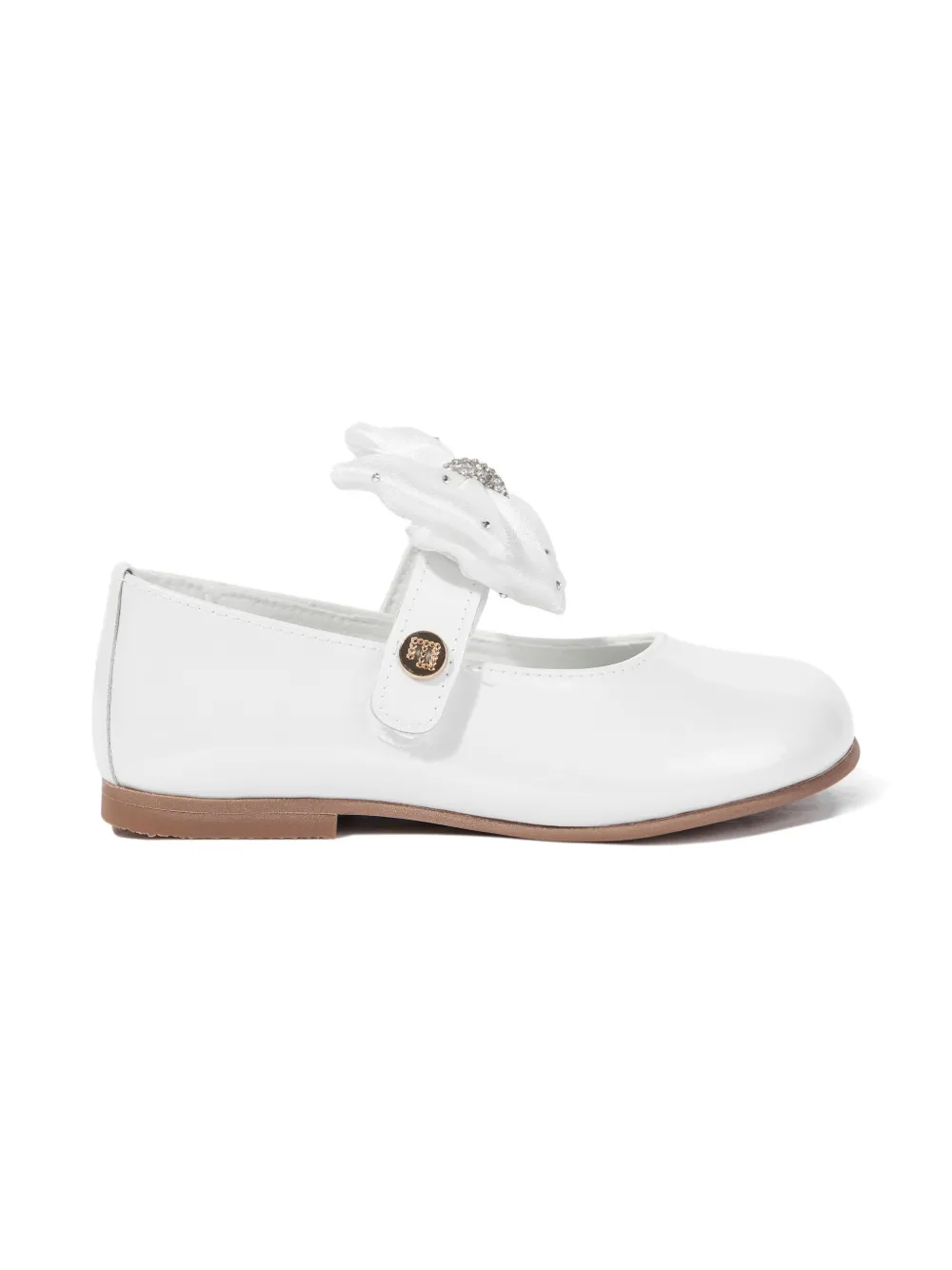 ANDANINES patent-leather ballet flats Wit