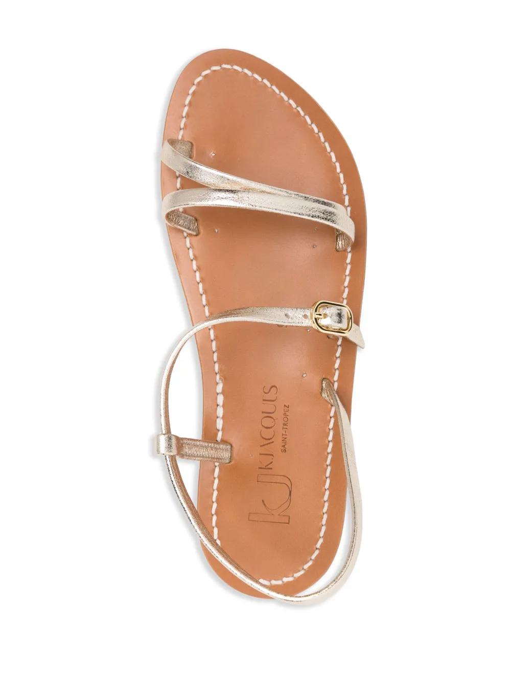 Kjacques Erka Flat Sandals In Neutral