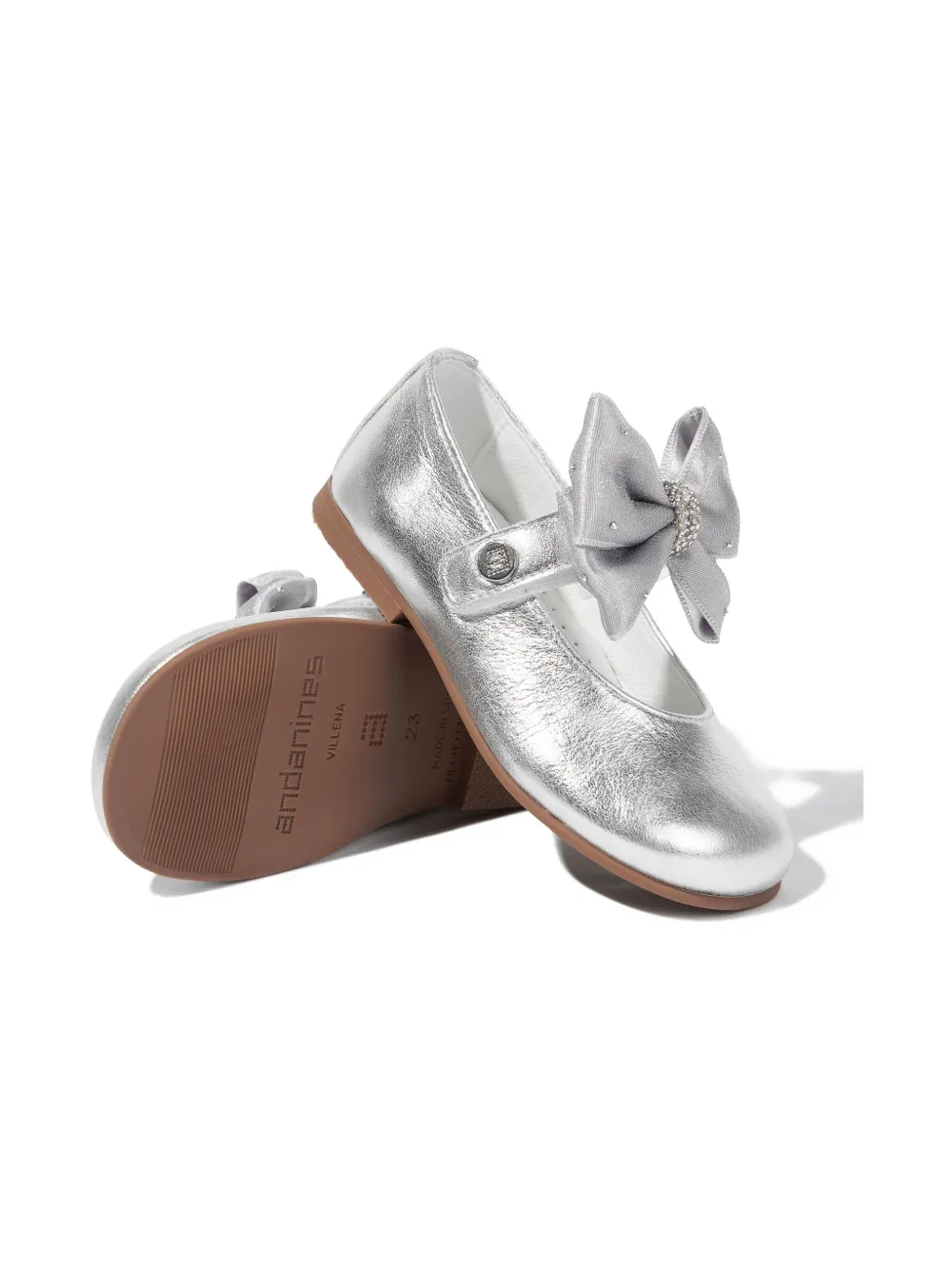 ANDANINES bow-detail ballet flats - Grijs