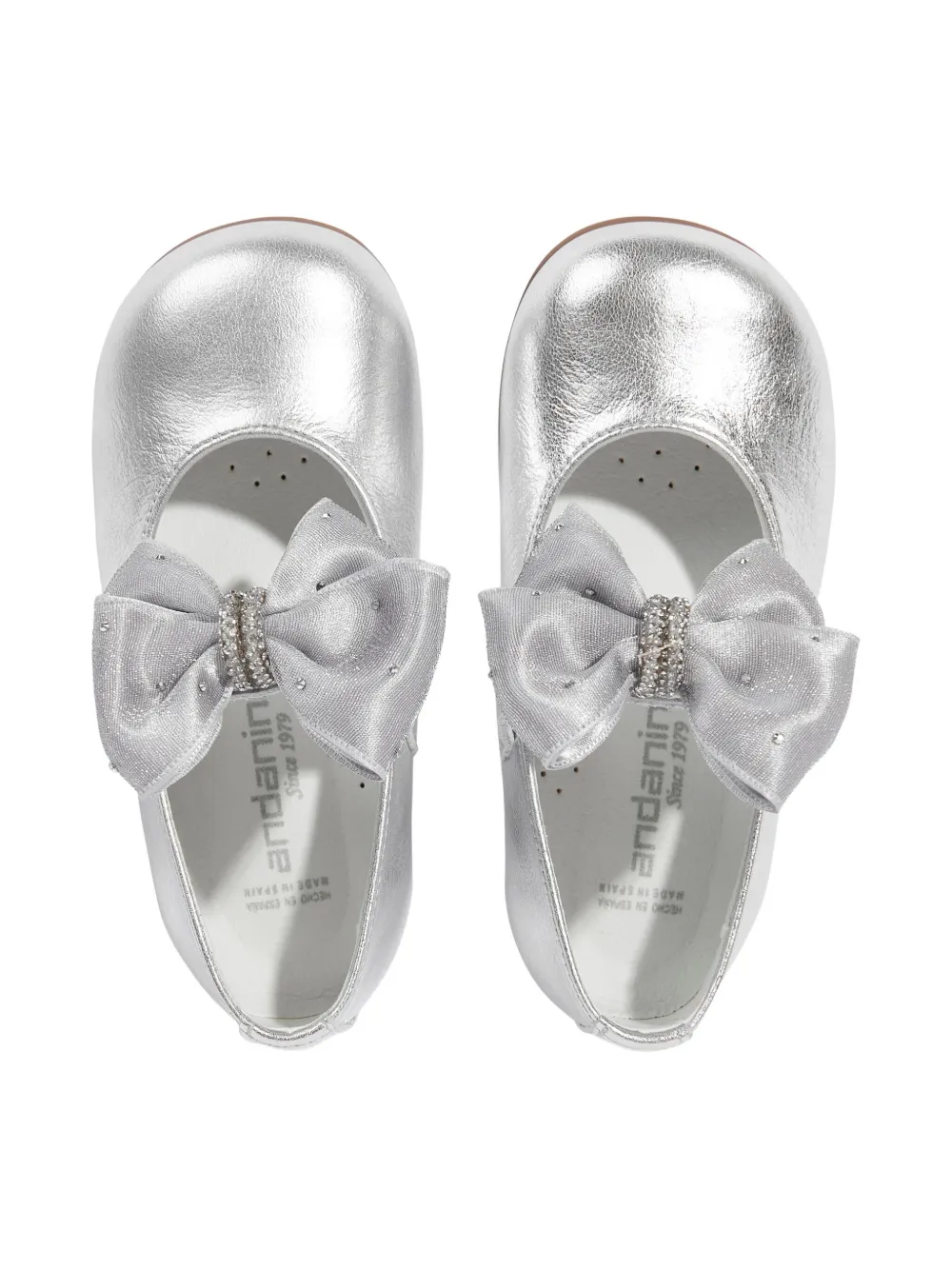 ANDANINES bow-detail ballet flats Grijs