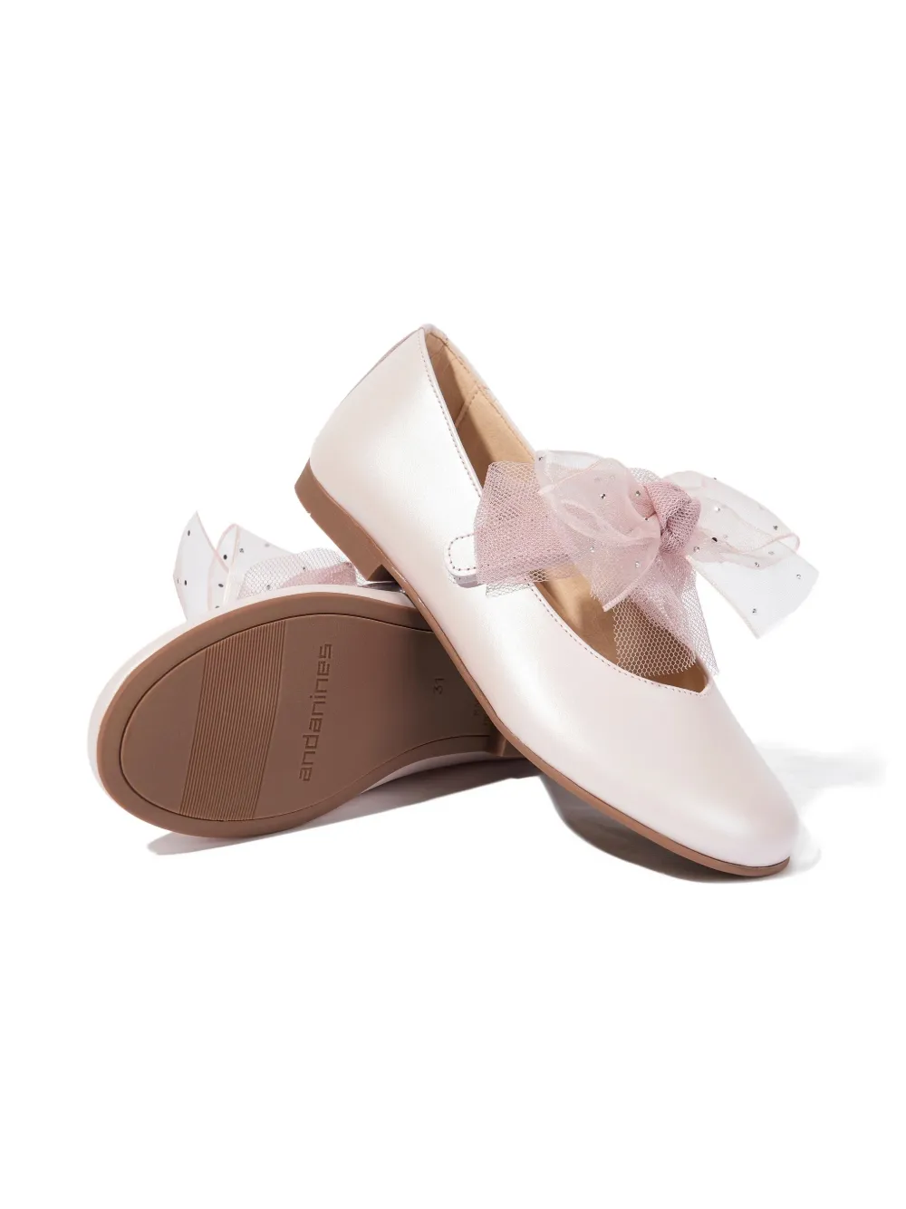 ANDANINES bow-embellished ballet flats - Roze