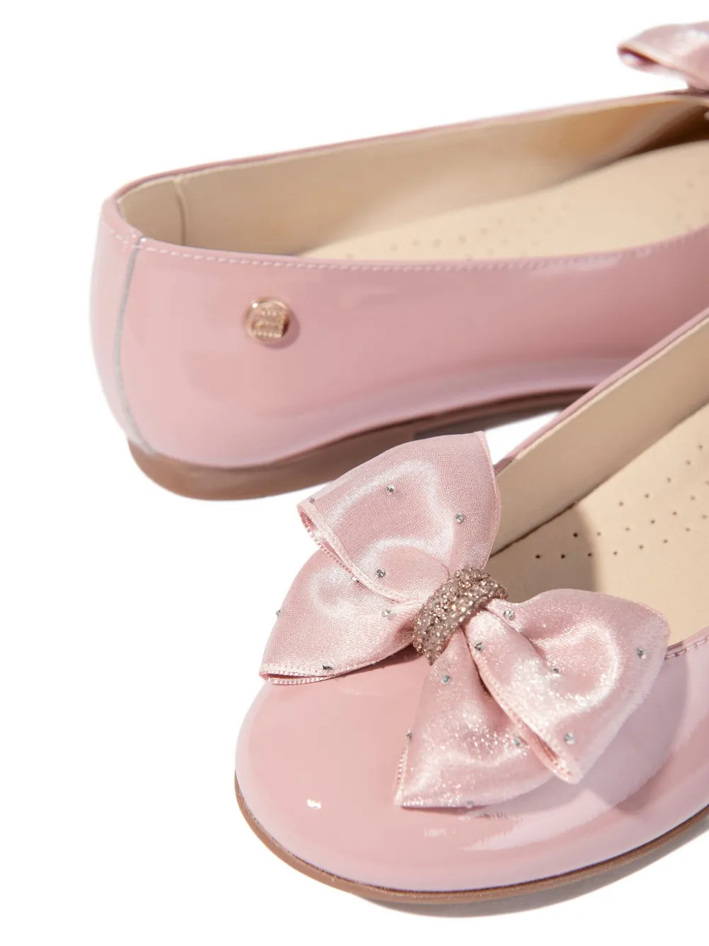ANDANINES patent-leather ballet flats Roze
