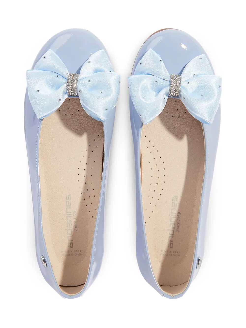 ANDANINES patent-leather ballet flats Blue