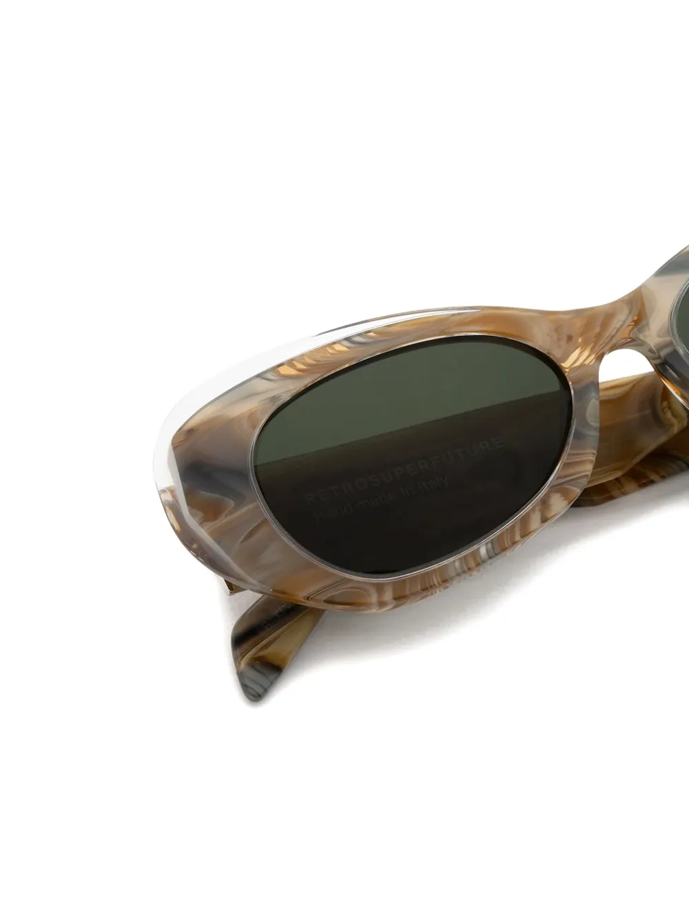Retrosuperfuture Boogie zonnebril met geometrisch montuur Beige