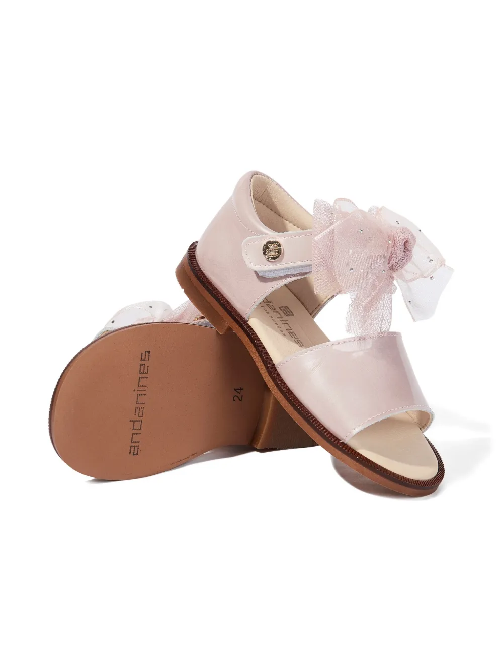 ANDANINES bow-detail sandals Pink