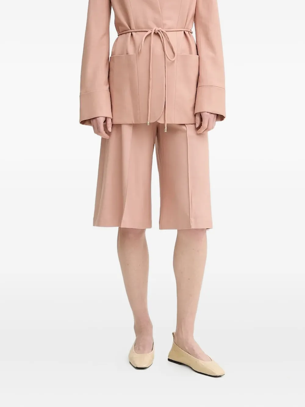 Aeron Tailored Wide-leg Shorts In Pink