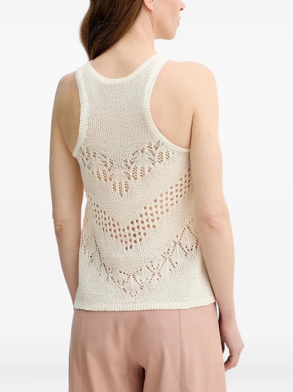 AERON Kismet open-knit tank top Beige