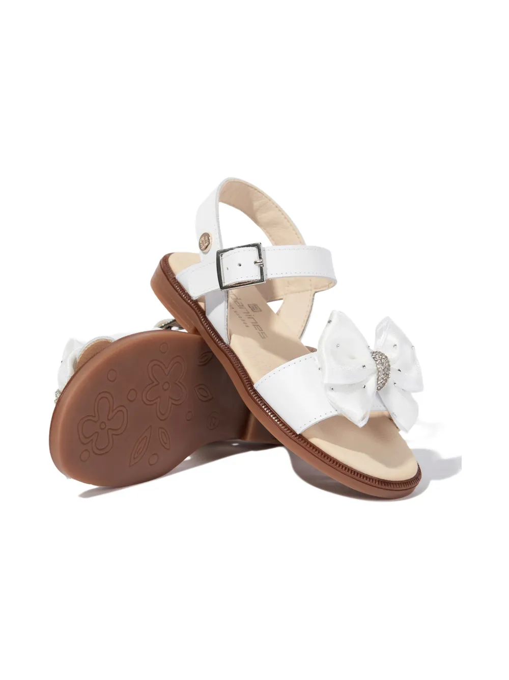 ANDANINES bow-detail sandals White