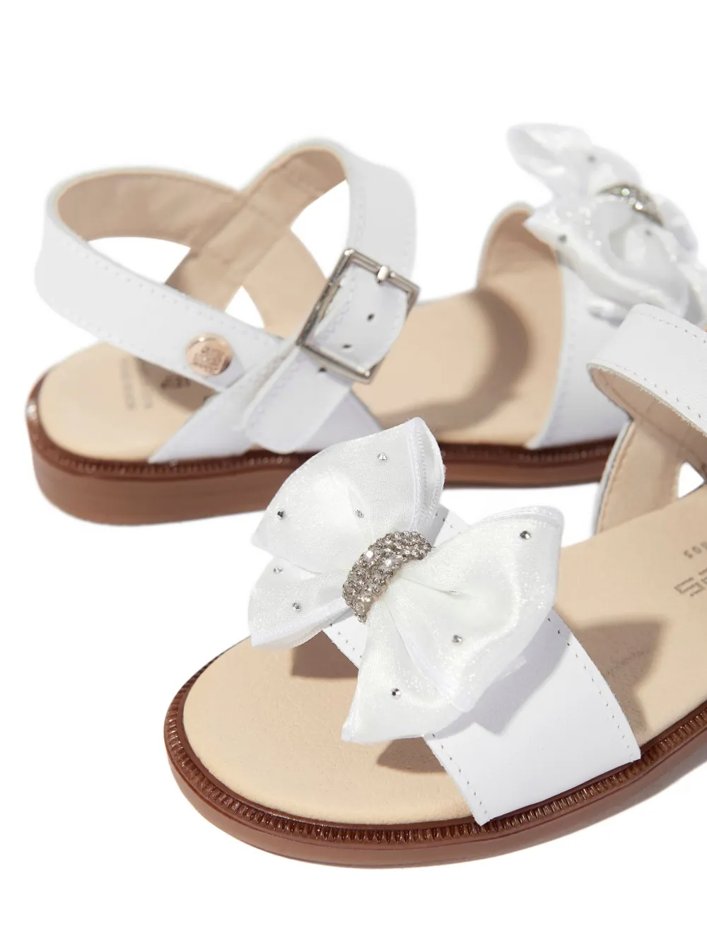 ANDANINES bow-detail sandals White