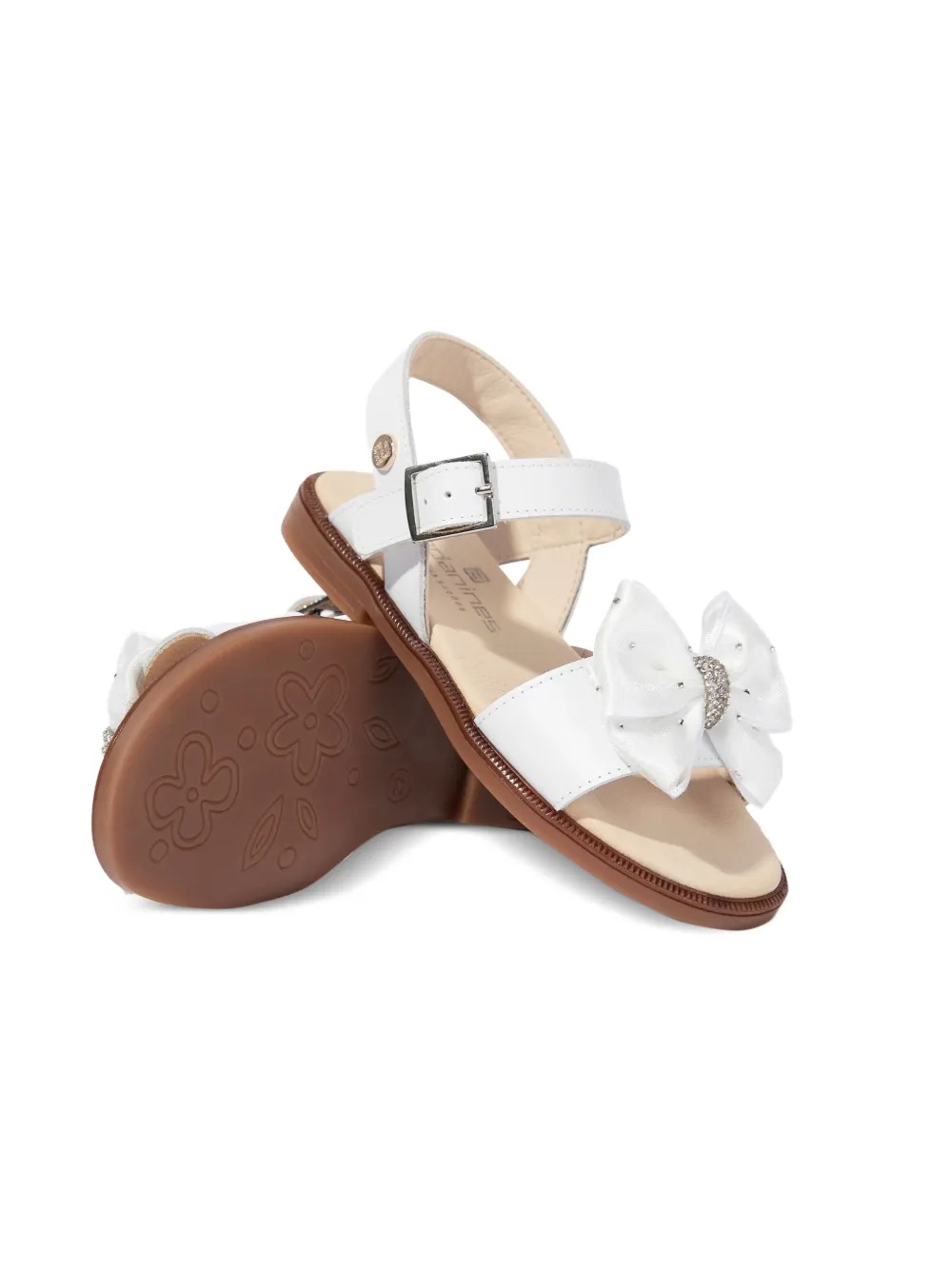 ANDANINES bow-detail sandals White