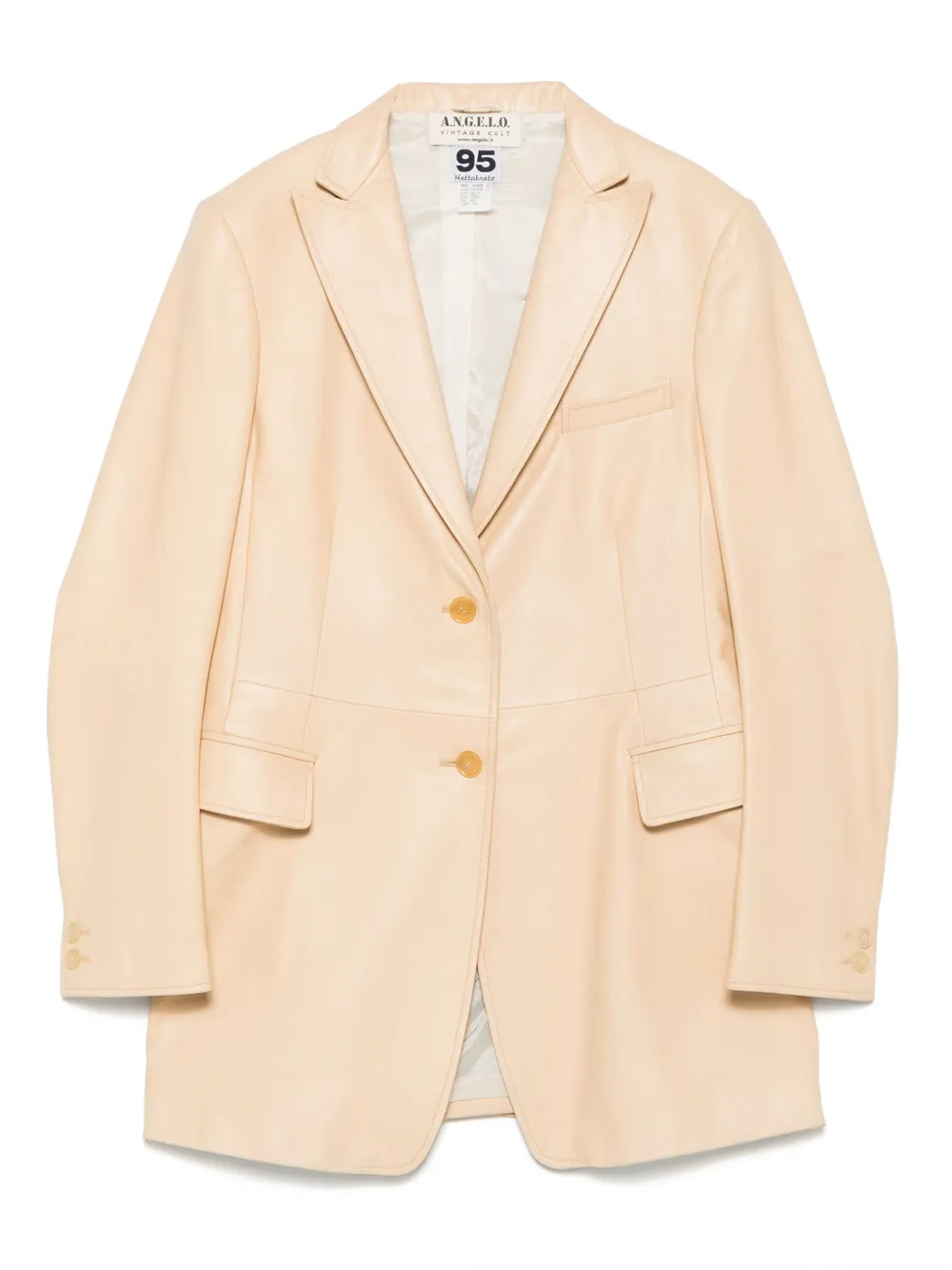A.N.G.E.L.O. Vintage Cult 2000s pre-owned leather blazer | Neutrals | Image 1