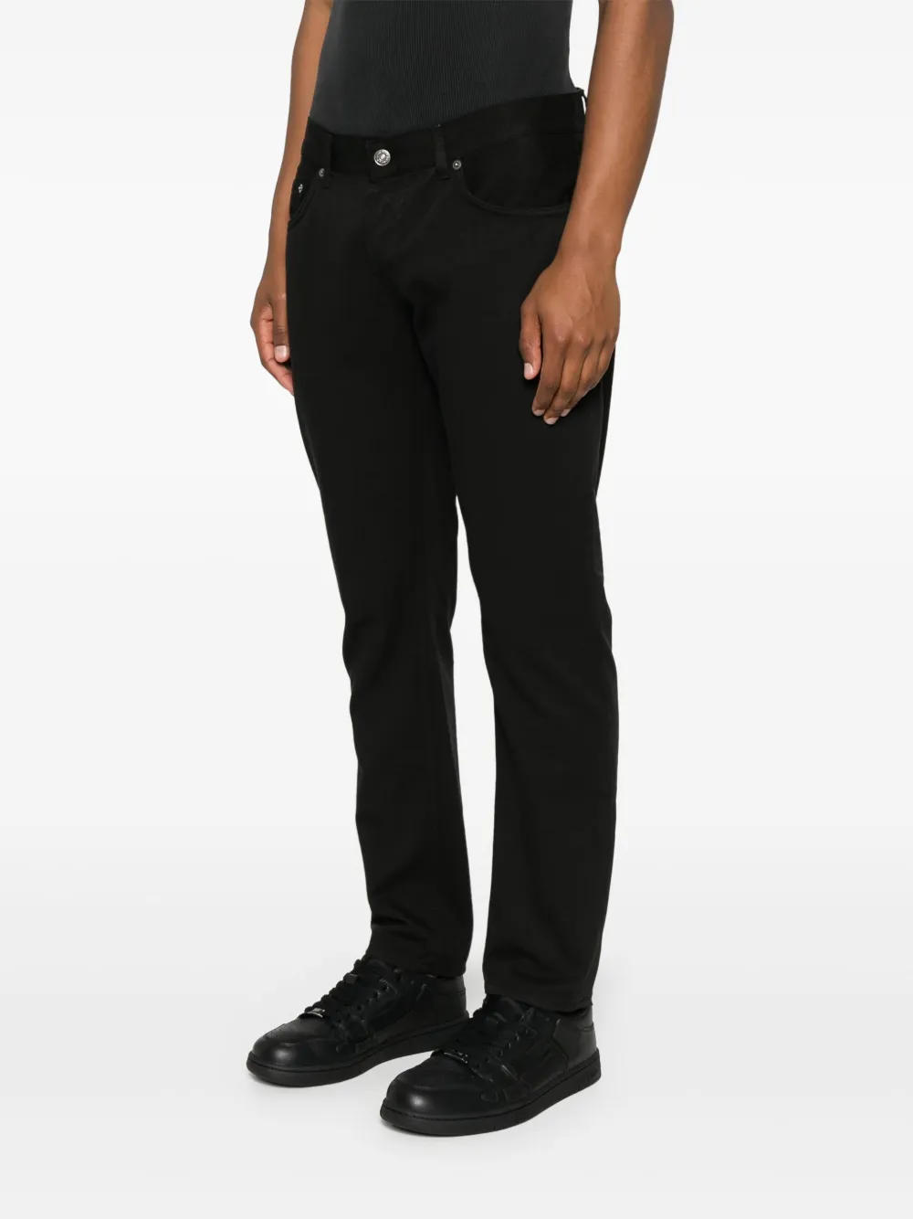 DONDUP Broek met logoprint Zwart