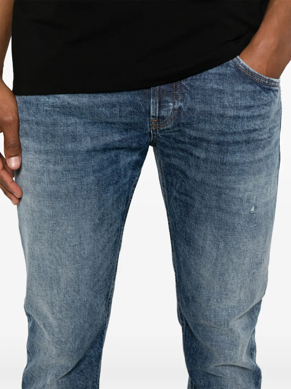 DONDUP Jeans met logoprint Blauw