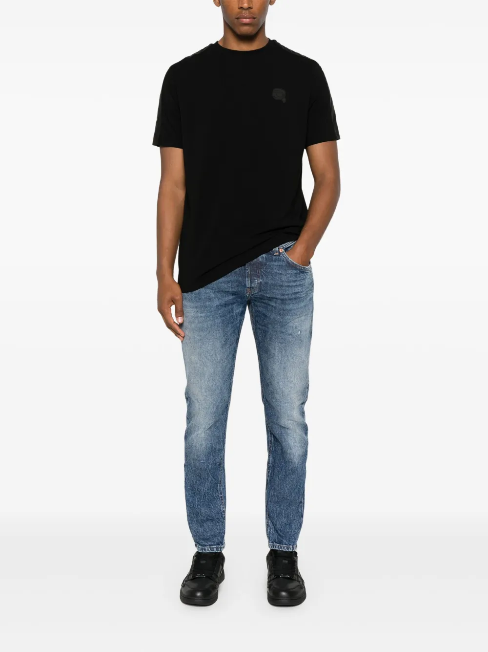 DONDUP logo-print jeans - Blauw